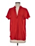 Reset 100% Polyester Solid Red Short Sleeve Polo Size S - photo 1