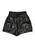 Joie 100% Polyurethane Metallic Black Shorts Size 2 - photo 1
