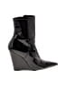 Stuart Weitzman 100% Leather Black Wedges Size 7 - photo 1