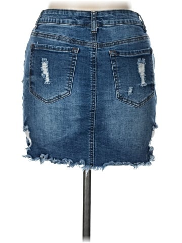 Wax Jean Denim Skirt (view 2)