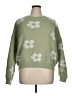 Unbranded 100% Polyester Floral Green Pullover Sweater Size XL - photo 1