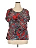 Roz & Ali Red Short Sleeve Top Size 2X - photo 1