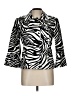 Rafaella 100% Cotton Animal Print Ivory Blazer Size L - photo 1