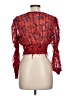 Zara 100% Polyester Red 3/4 Sleeve Blouse Size L - photo 2
