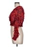 Zara 100% Polyester Red 3/4 Sleeve Blouse Size L - photo 5