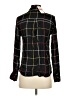 Maison Jules 100% Rayon Plaid Black Long Sleeve Button-Down Shirt Size XS - photo 2