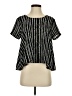 Lush 100% Polyester Black Short Sleeve Blouse Size S - photo 1