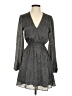 Leyden 100% Polyester Chevron-herringbone Gray Casual Dress Size XS - photo 1