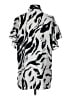 Nine West 100% Polyester Animal Print Silver Short Sleeve Blouse Size S - photo 2