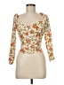 Reformation Orange Ivory Long Sleeve Blouse Size 2 - photo 1