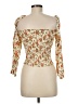 Reformation Orange Ivory Long Sleeve Blouse Size 2 - photo 2