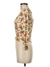 Reformation Orange Ivory Long Sleeve Blouse Size 2 - photo 5