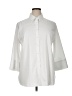 Chico's Solid White 3/4 Sleeve Button-Down Shirt Size XL (3) - photo 1