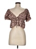Audrey 3+1 100% Rayon Pink Short Sleeve Blouse Size M - photo 1