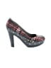 Coach Plaid Burgundy Heels Size 7 1/2 - photo 1