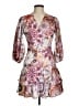 Alexis 100% Polyester Print Pink Cocktail Dress Size M - photo 1