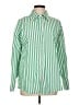Unbranded Stripes Green Long Sleeve Button-Down Shirt Size L - photo 1