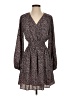 Vanilla Bay 100% Polyester Animal Print Brown Purple Casual Dress Size S - photo 1