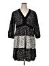 Just Found Animal Print Black Casual Dress Size 1X - photo 1