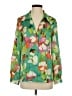 Zara 100% Polyester Floral Green 3/4 Sleeve Blouse Size S - photo 1