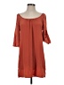 Glam 100% Polyester Solid Orange Casual Dress Size S - photo 1