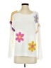 Coco + Carmen 100% Acrylic Floral White Pullover Sweater Size S - photo 1
