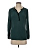 Daniel Rainn 100% Silk Teal Long Sleeve Silk Top Size XS - photo 1