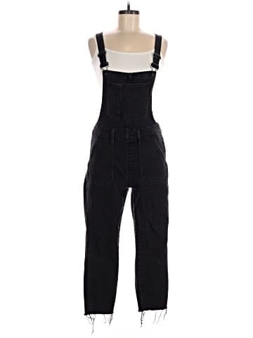 Madewell Petite Skinny Overalls in Lunar Wash (view 1)