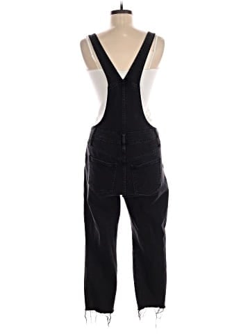Madewell Petite Skinny Overalls in Lunar Wash (view 2)