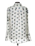 Equipment Stars Ivory Long Sleeve Blouse Size L - photo 2