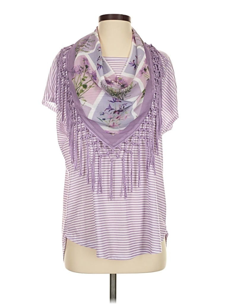 Pre-owned Assorted Brands Short Sleeve Blouse In Purple