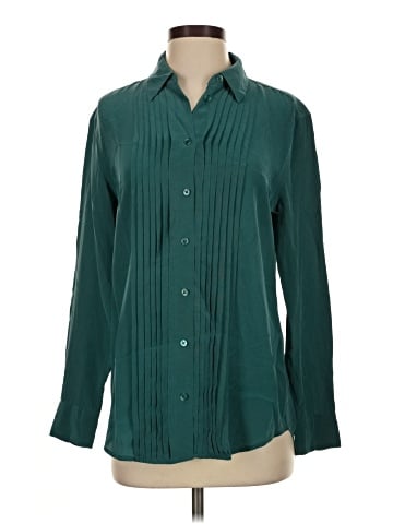 Equipment Long Sleeve Silk Top (view 1)