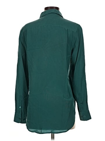 Equipment Long Sleeve Silk Top (view 2)