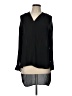 H&M 100% Polyester Black Long Sleeve Blouse Size 10 - photo 1
