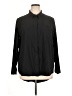 Athleta Solid Black Long Sleeve Button-Down Shirt Size XL - photo 1