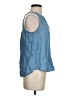 Mine 100% Lyocell Blue Sleeveless Button-Down Shirt Size S - photo 4