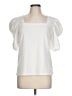 Nine West White Short Sleeve Blouse Size L - photo 1