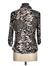 Emily Daniels Animal Print Brown 3/4 Sleeve Blouse Size M - photo 2