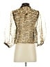 Zara Animal Print Gold 3/4 Sleeve Blouse Size S - photo 2