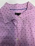Talbots 100% Cotton Polka Dots Purple Long Sleeve Button-Down Shirt Size M - photo 3