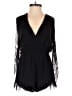 Cotton Candy 100% Rayon Solid Black Romper Size S - photo 1