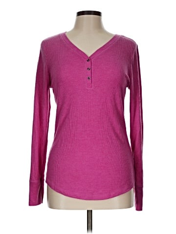 Time and Tru Long Sleeve Henley (view 1)