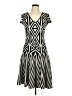 St. John Chevron-herringbone Gray Casual Dress Size 6 - photo 1