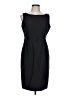 Kate Hill Solid Black Cocktail Dress Size 10 Petite - photo 1
