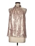 Ramy Brook Metallic Silver Sleeveless Silk Top Size M - photo 1