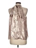 Ramy Brook Metallic Silver Sleeveless Silk Top Size M - photo 2