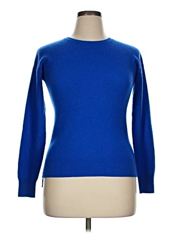 Aqua Cashmere Pullover Sweater (view 1)