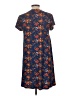 Pink Rose Print Blue Casual Dress Size L - photo 2