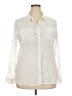 Eddie Bauer 100% Cotton Polka Dots Ivory Long Sleeve Blouse Size XXL - photo 1