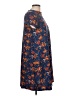 Pink Rose Print Blue Casual Dress Size L - photo 4